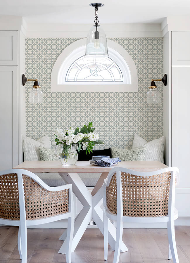 remy-teal-fleur-tile-wallpaper-york-wallcoverings-4072-70035 - York Wallcoverings Papel pintado