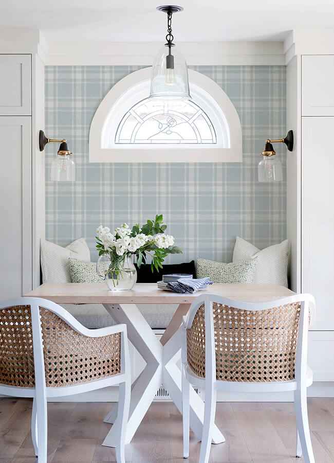 Antoine Sky Blue Flannel Wallpaper - York Wallcoverings - 4072-70017 - York Wallcoverings Papel pintado