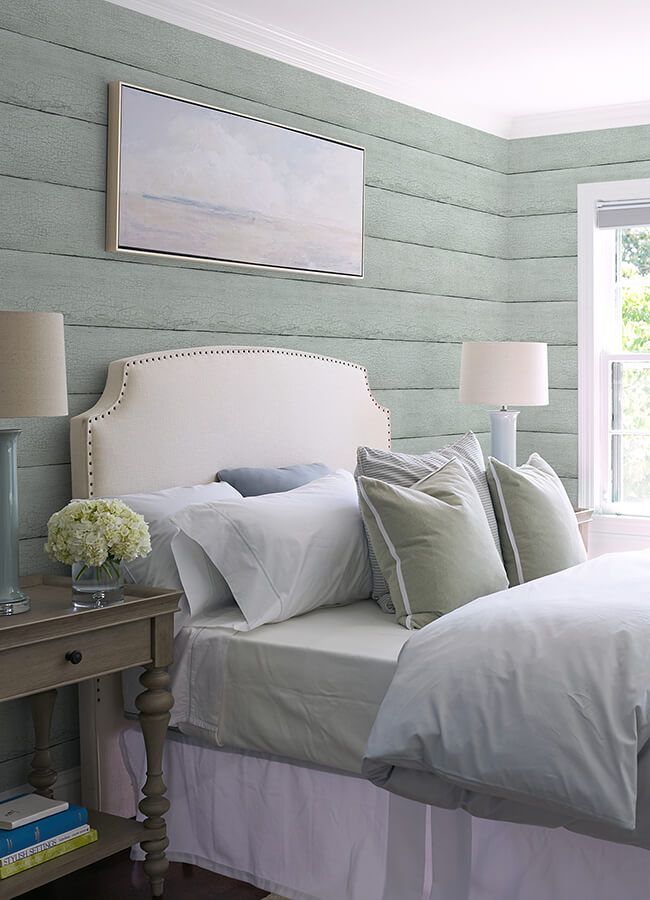 morgan-seafoam-distressed-wood-wallpaper-york-wallcoverings-4072-70013 - York Wallcoverings Wallpaper