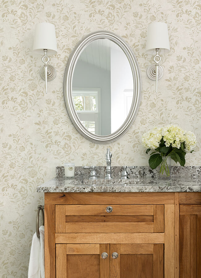 isidore-wheat-scroll-wallpaper-york-wallcoverings-4072-70007 - York Wallcoverings Papel pintado