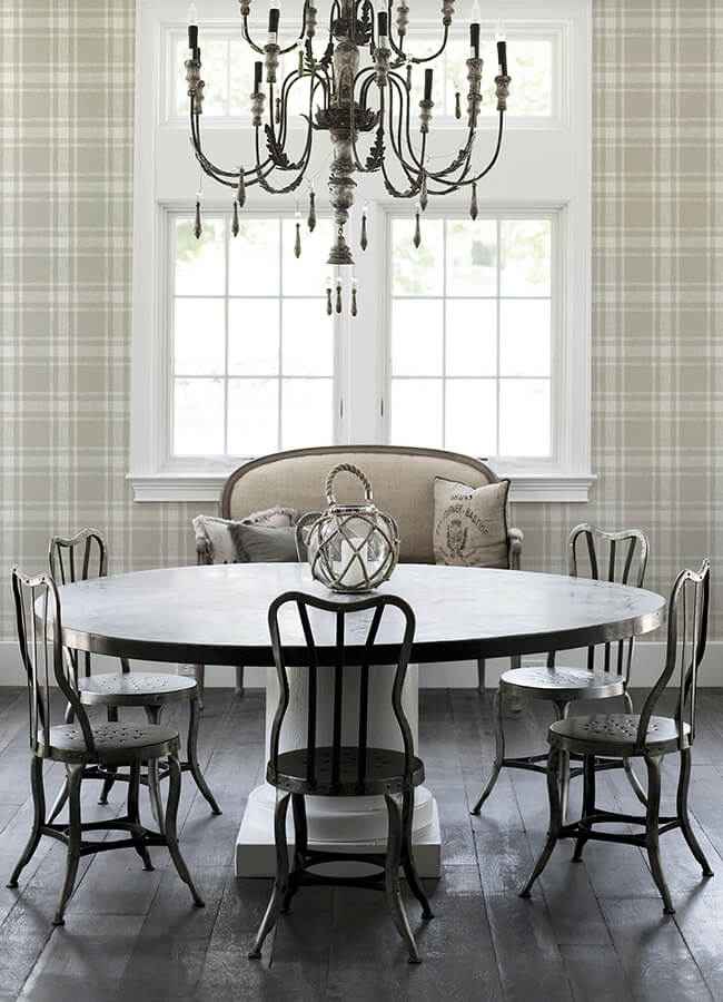 Antoine Taupe Flannel Wallpaper - York Wallcoverings - 4072-70018 - York Wallcoverings Papel pintado