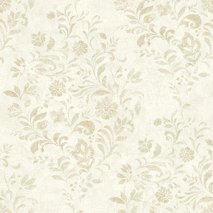 isidore-wheat-scroll-wallpaper-york-wallcoverings-4072-70007 - York Wallcoverings Papel pintado