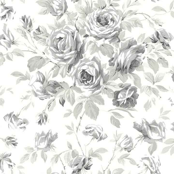 Manon Charcoal Rose Stitch Wallpaper - York Wallcoverings - 4072-70026 - York Wallcoverings Wallpaper