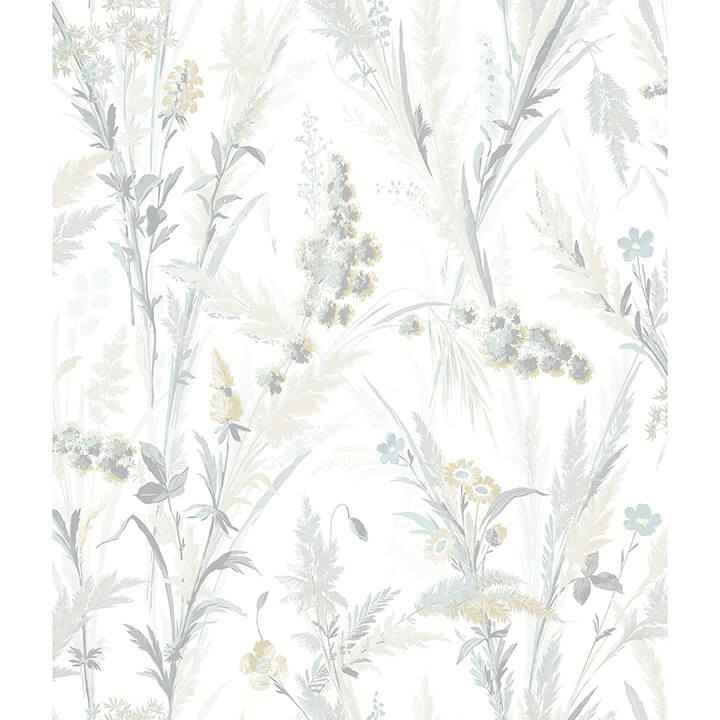Hillaire Light Blue Meadow Wallpaper - York Wallcoverings - 4072-70030
