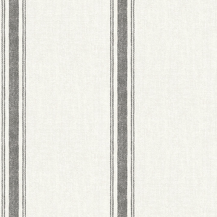 linette-black-fabric-stripe-wallpaper-york-wallcoverings-4072-70066 - York Wallcoverings Papel pintado