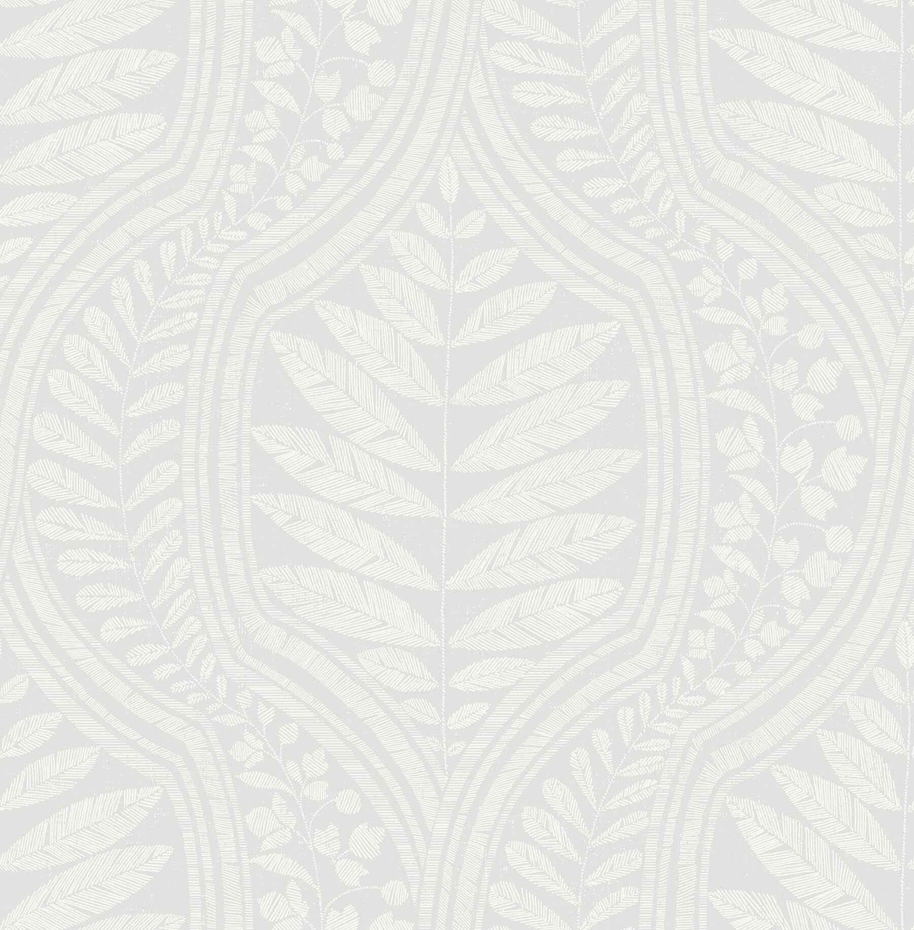 Grey Foliate Peel & Stick Wallpaper - York Wallcoverings - SLS3982 - York Wallcoverings Wallpaper