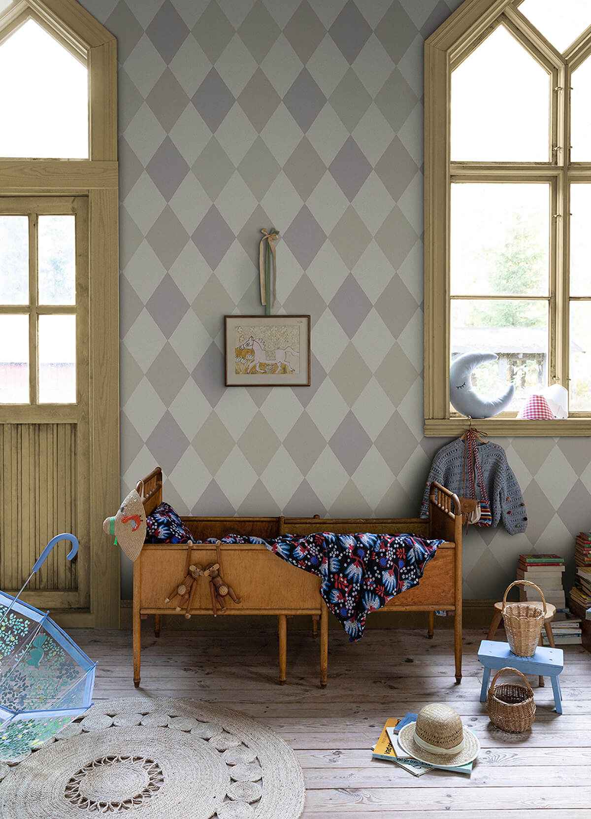 Kalas Lavender Diamond Wallpaper - York Wallcoverings - 4111-63033 - York Wallcoverings Wallpaper
