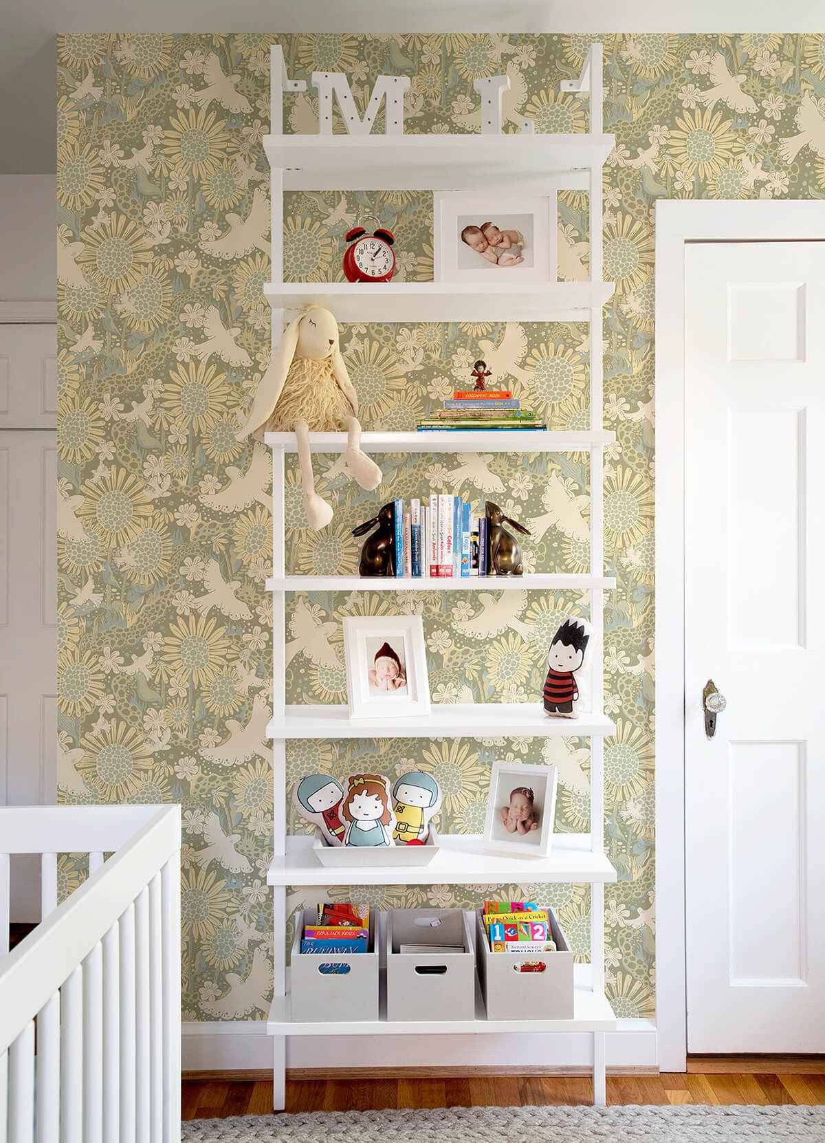 Drömma Sage Songbirds and Sunflowers Wallpaper - York Wallcoverings - 4111-63009 - York Wallcoverings Papel pintado