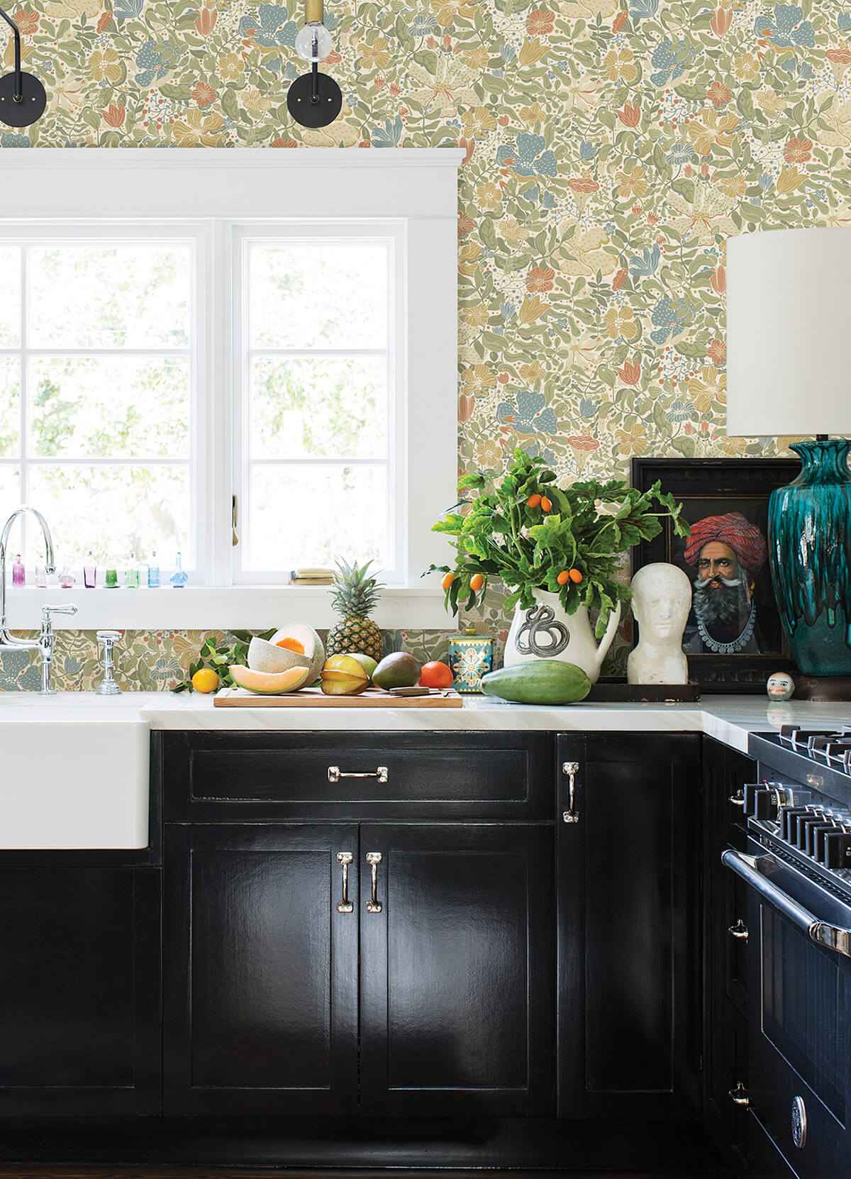 Midsommar Light Green Floral Medley Wallpaper - York Wallcoverings - 4111-63017 - York Wallcoverings Wallpaper