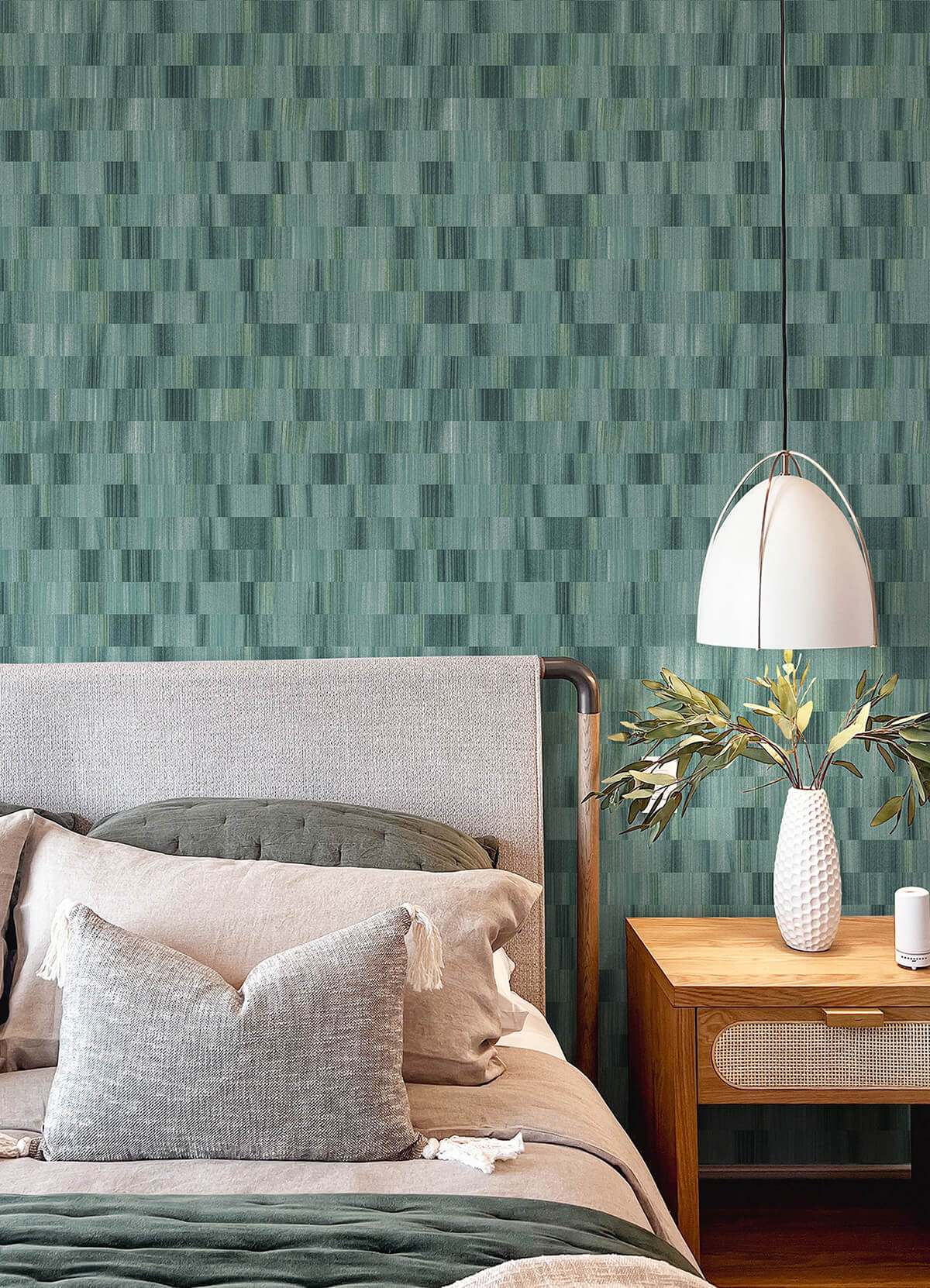 flicker-teal-horizontal-textured-stripe-wallpaper-york-wallcoverings-ast4677 - York Wallcoverings Wallpaper