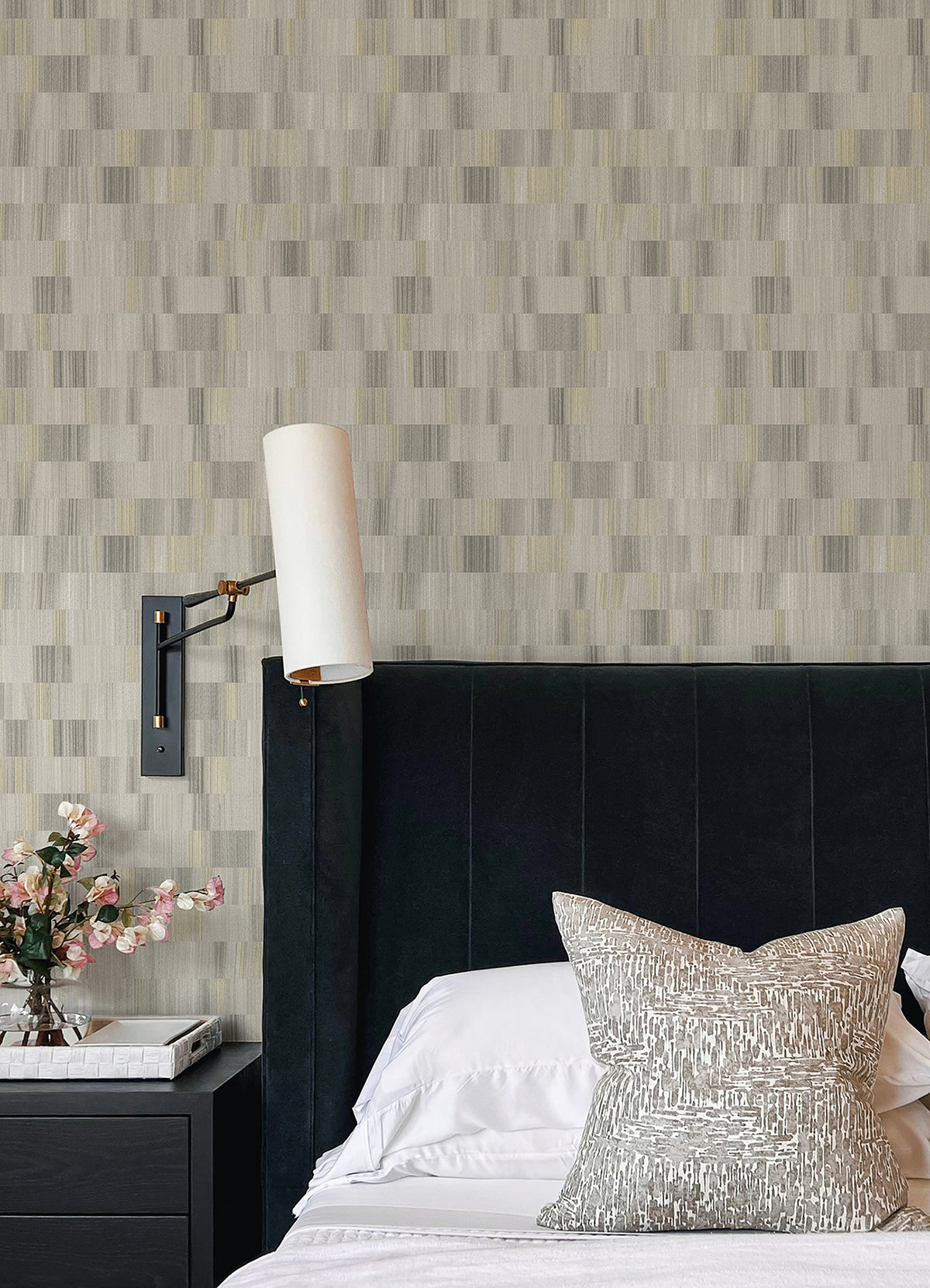 flicker-light-grey-horizontal-textured-stripe-wallpaper-york-wallcoverings-ast4679 - York Wallcoverings Wallpaper