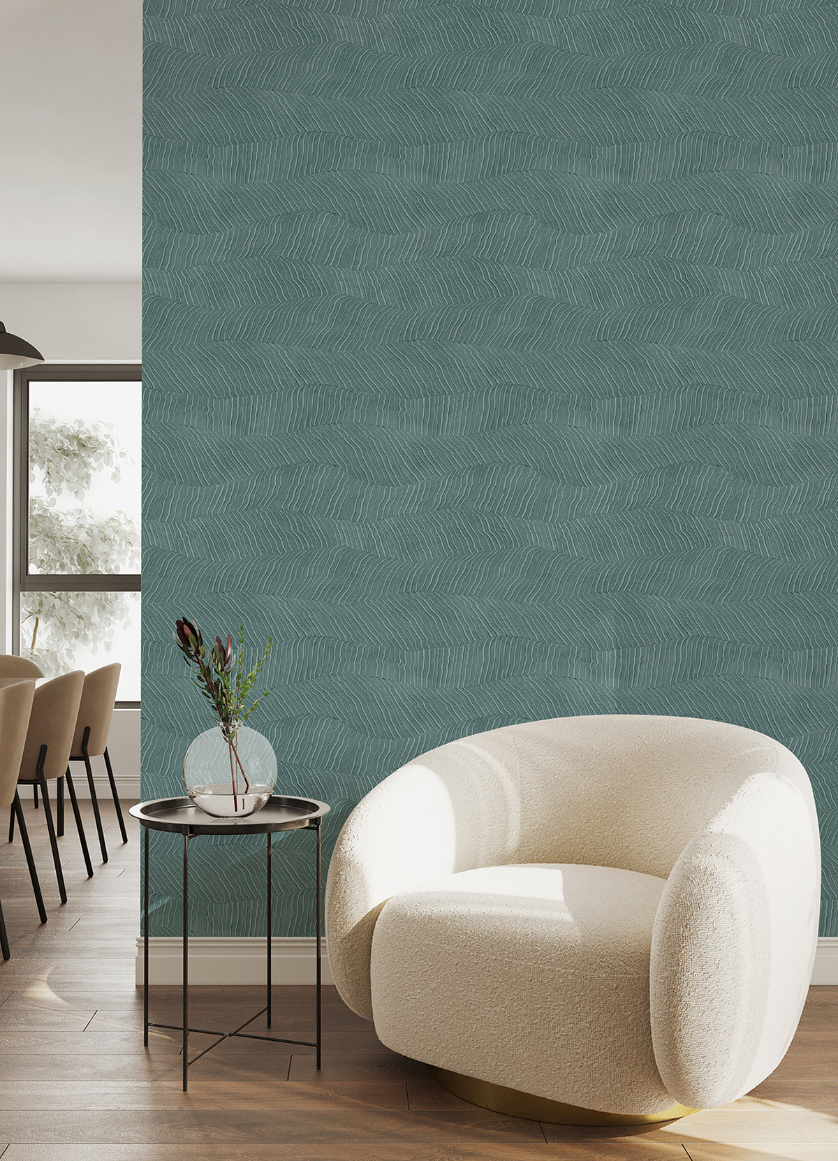 drift-turquoise-abstract-landscape-wallpaper-york-wallcoverings-ast4690 - York Wallcoverings Wallpaper