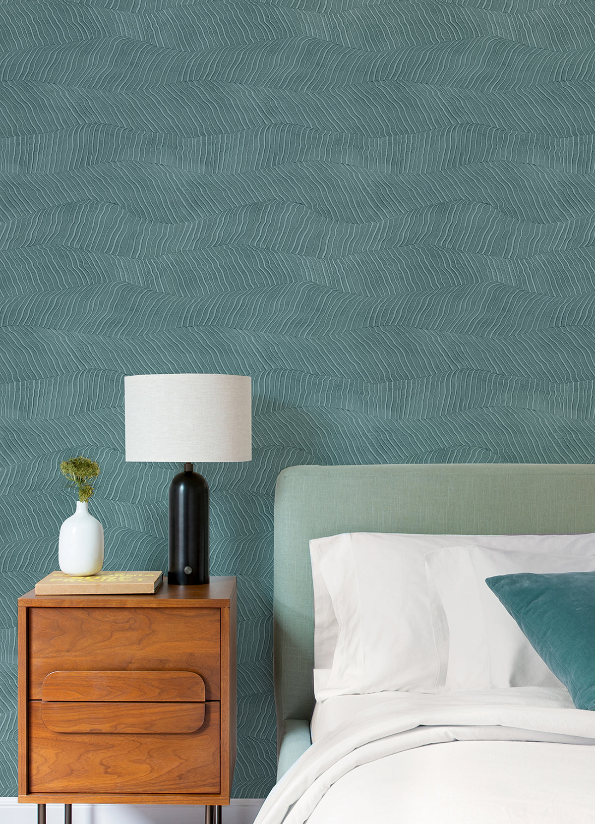 drift-turquoise-abstract-landscape-wallpaper-york-wallcoverings-ast4690 - York Wallcoverings Wallpaper