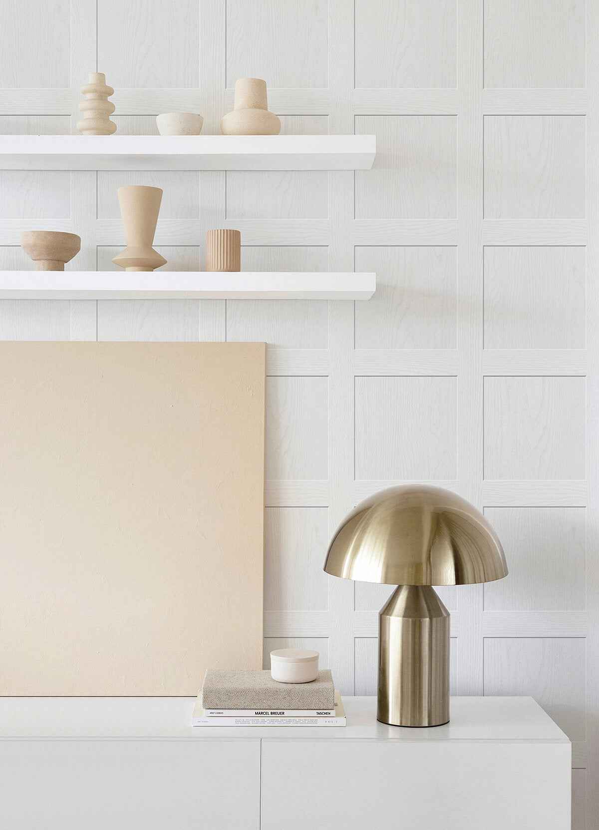 White Chase Wood Peel and Stick Wallpaper - York Wallcoverings - ATS4740 - York Wallcoverings Wallpaper