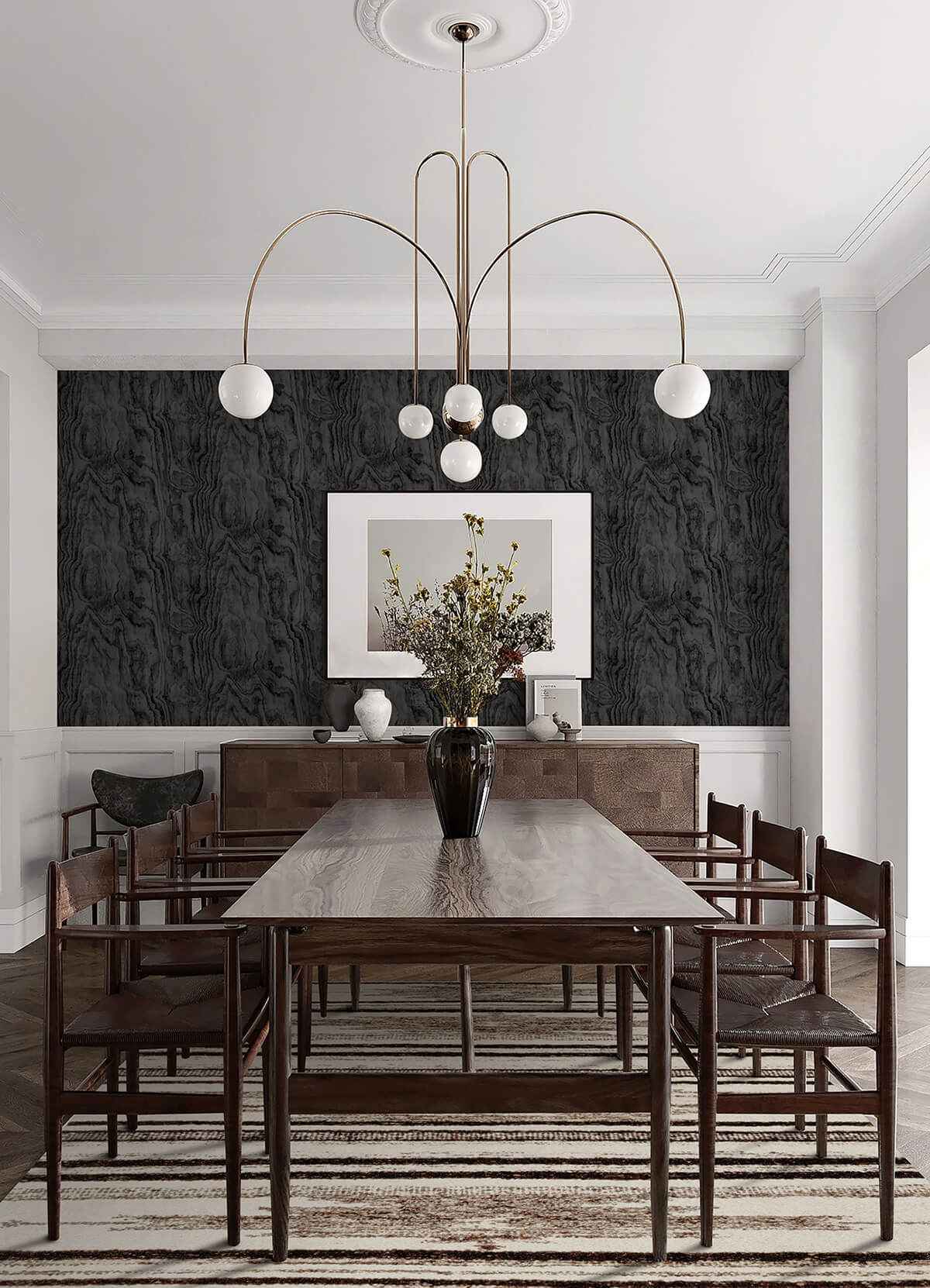 Black Sloane Wood Peel and Stick Wallpaper - York Wallcoverings - ATS4743 - York Wallcoverings Wallpaper