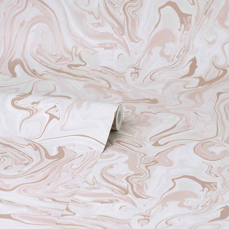 Blush Marble Swirl Peel and Stick Wallpaper - York Wallcoverings - NHS4770 - York Wallcoverings Wallpaper