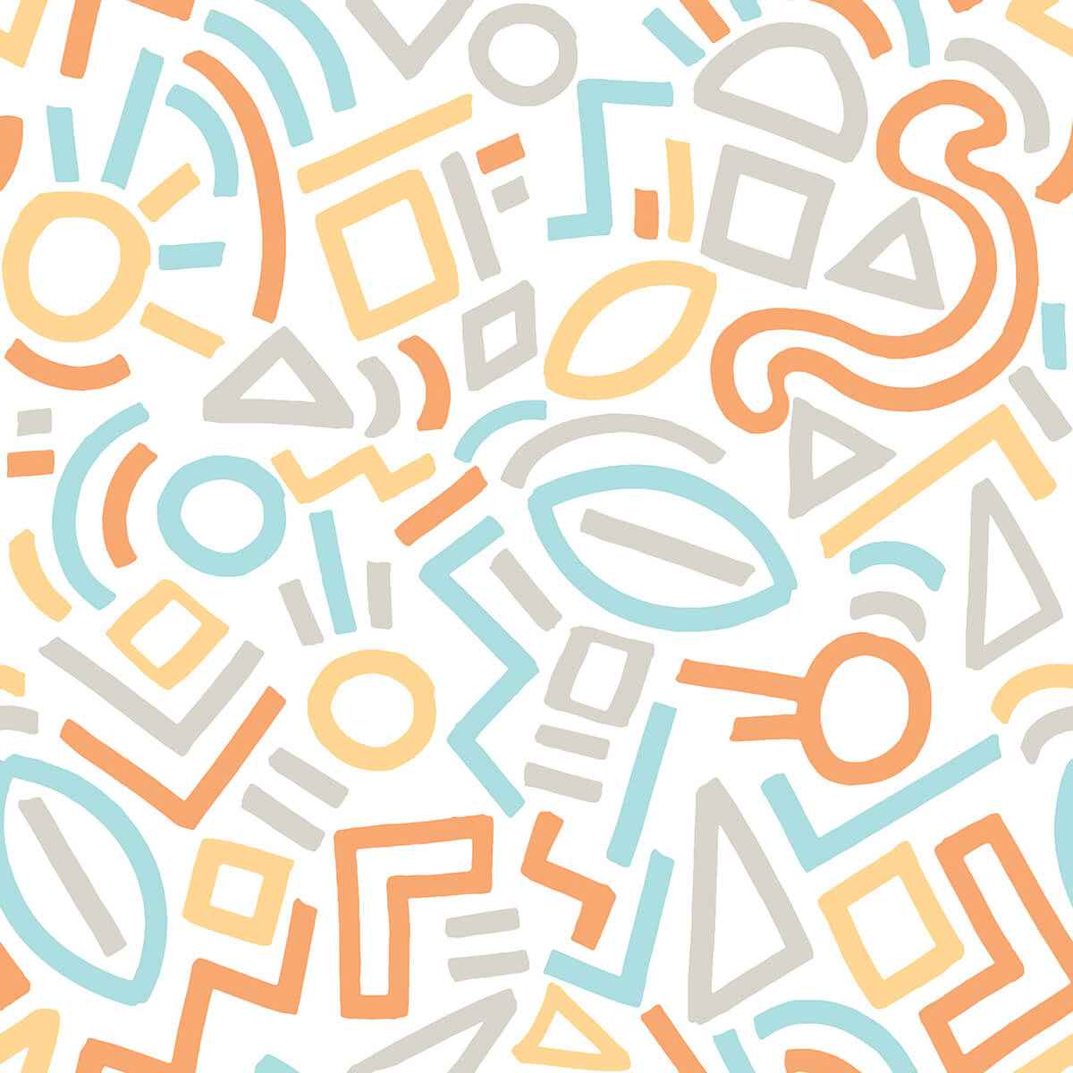 Multi Doodle Abstract Peel and Stick Wallpaper - York Wallcoverings - AES4790 - York Wallcoverings Wallpaper