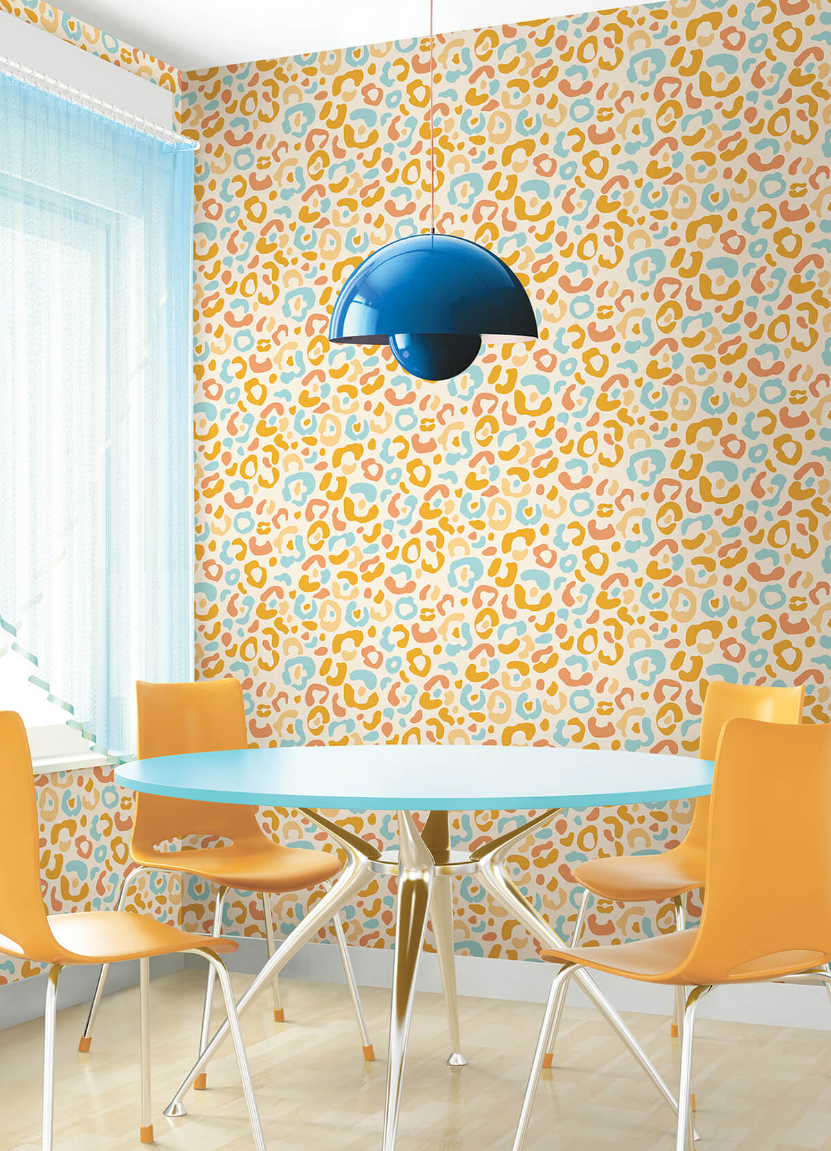 multi-warm-leopard-spots-peel-and-stick-wallpaper-york-wallcoverings-aes4797 - York Wallcoverings Wallpaper