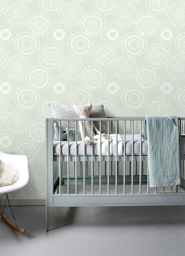 sonnet-sage-floral-wallpaper-york-wallcoverings-4060-128861 - York Wallcoverings Papel pintado