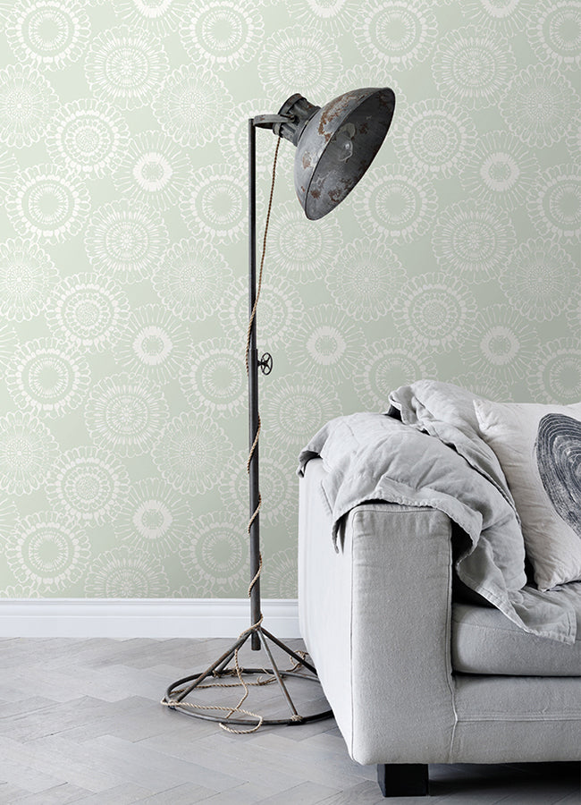 sonnet-sage-floral-wallpaper-york-wallcoverings-4060-128861 - York Wallcoverings Papel pintado