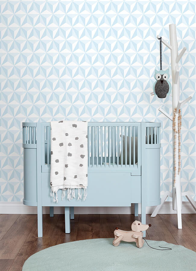 adella-sky-blue-geometric-wallpaper-york-wallcoverings-4060-138912 - York Wallcoverings Wallpaper