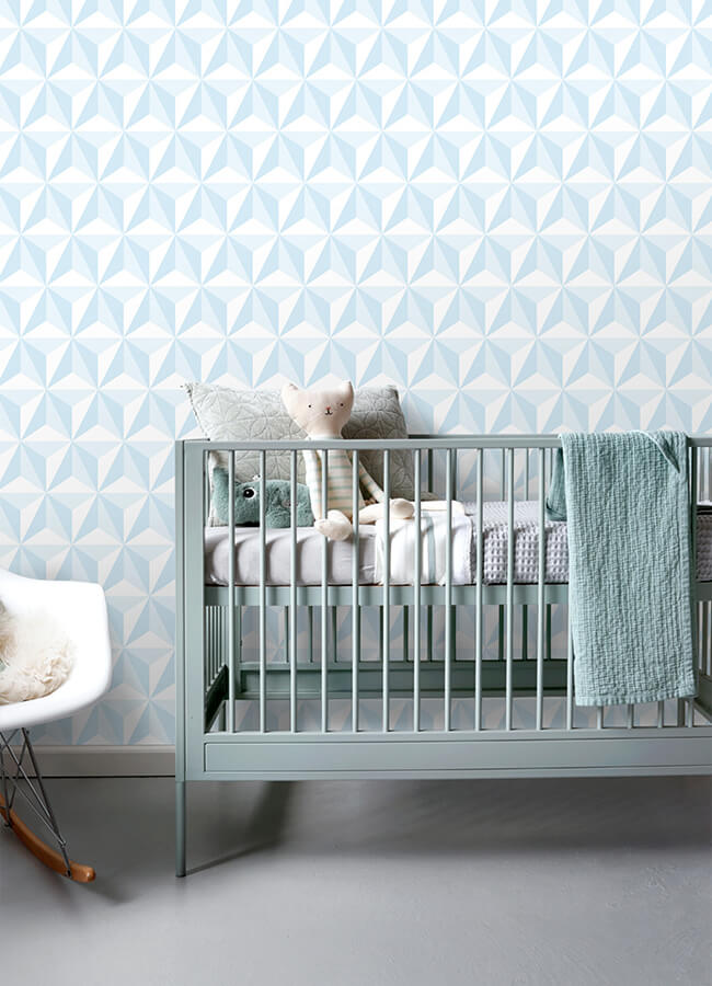 adella-sky-blue-geometric-wallpaper-york-wallcoverings-4060-138912 - York Wallcoverings Wallpaper