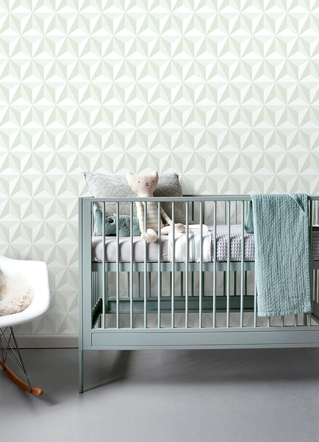 adella-sage-geometric-wallpaper-york-wallcoverings-4060-138913 - York Wallcoverings Wallpaper
