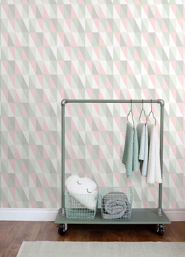 Inez Pastel Geometric Wallpaper - York Wallcoverings - 4060-138919 - York Wallcoverings Wallpaper