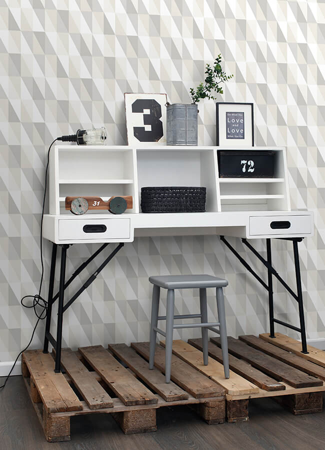 inez-neutral-geometric-wallpaper-york-wallcoverings-4060-138922 - York Wallcoverings Wallpaper