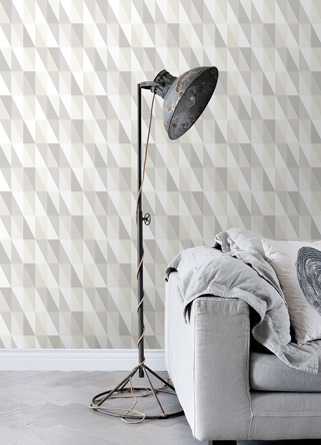 inez-neutral-geometric-wallpaper-york-wallcoverings-4060-138922 - York Wallcoverings Wallpaper