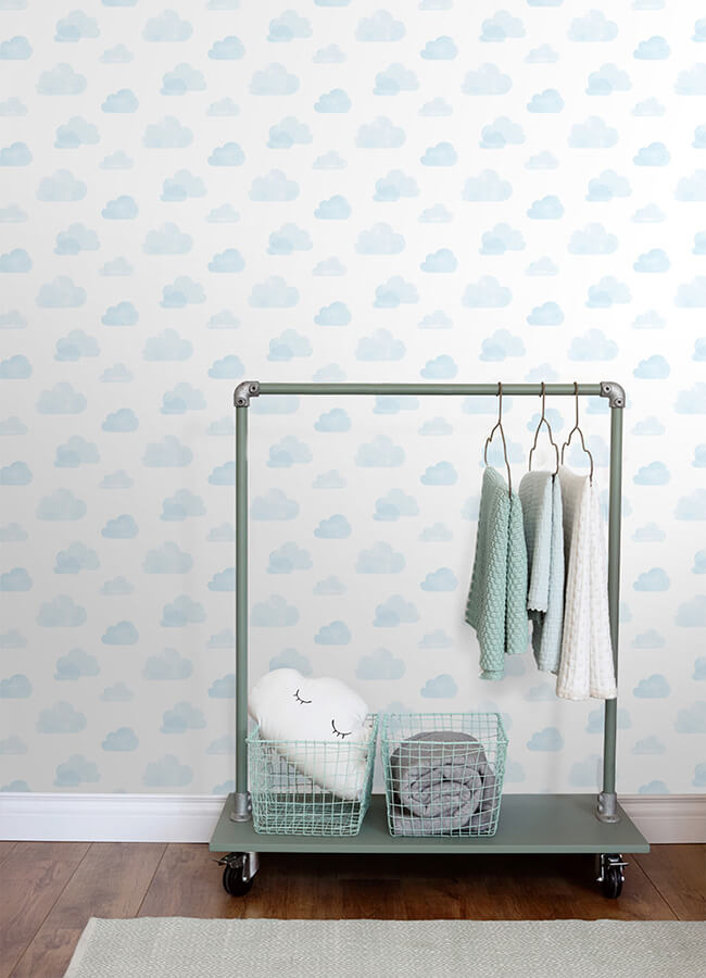 irie-blue-clouds-wallpaper-york-wallcoverings-4060-138930 - York Wallcoverings Wallpaper