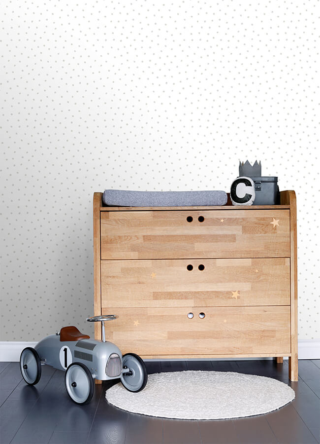 pixie-grey-dots-wallpaper-york-wallcoverings-4060-138935 - York Wallcoverings Wallpaper