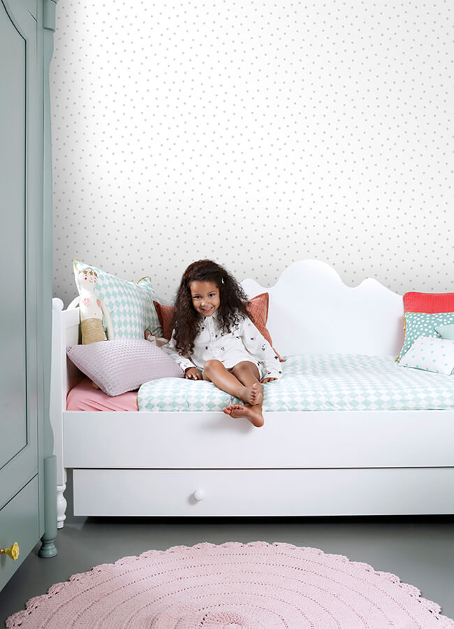 pixie-grey-dots-wallpaper-york-wallcoverings-4060-138935 - York Wallcoverings Wallpaper