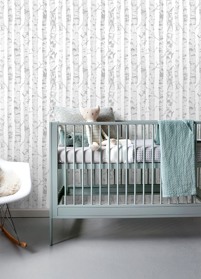 Birdie Grey Birch Wallpaper - 4060-138944 - York Wallcovering