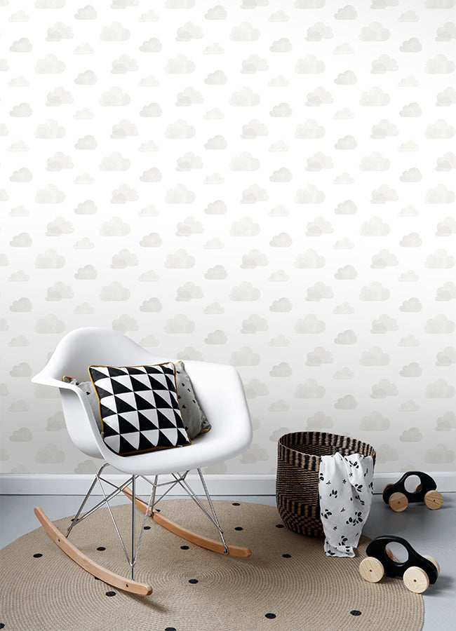 Irie Grey Clouds Wallpaper - 4060-138945- York Wallcovering