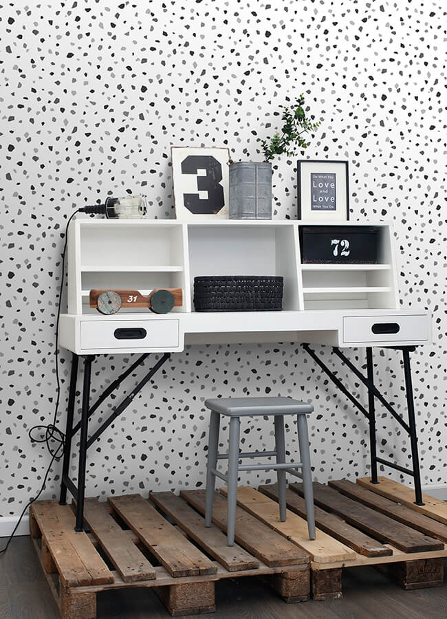 ona-charcoal-terrazzo-wallpaper-york-wallcoverings-4060-139034 - York Wallcoverings Wallpaper