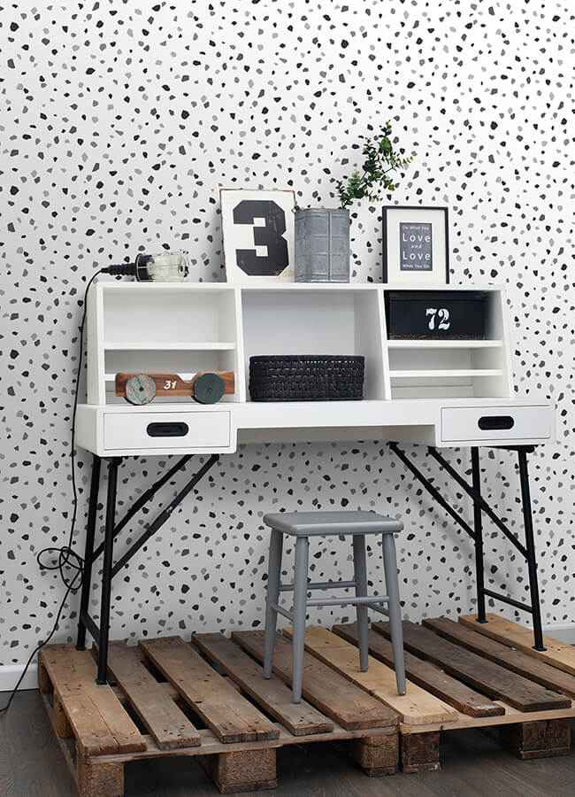 Ona Charcoal Terrazzo Wallpaper - York Wallcoverings - 4060-139034 - York Wallcoverings Wallpaper