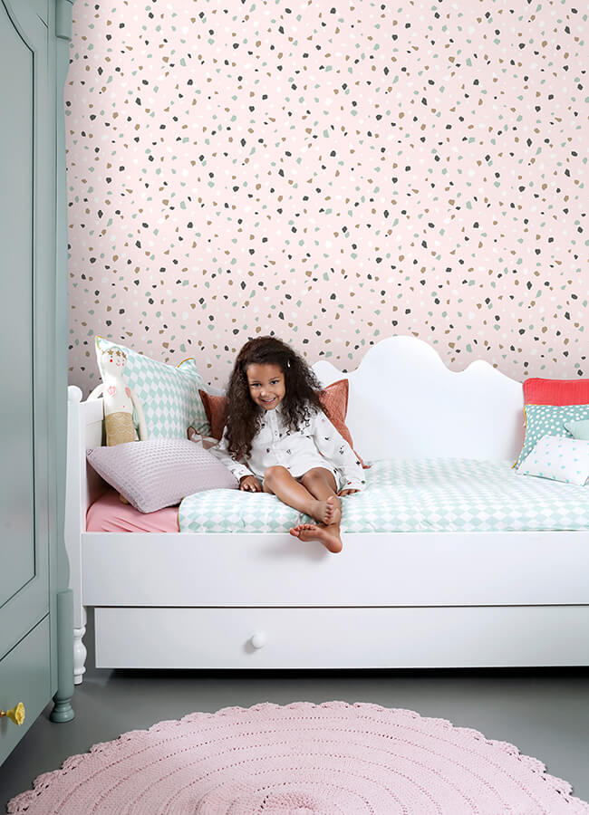 ona-pink-terrazzo-wallpaper-york-wallcoverings-4060-139035 - York Wallcoverings Wallpaper