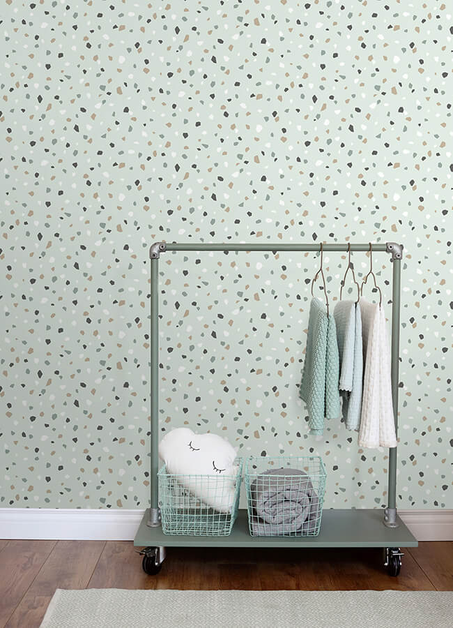 ona-mint-terrazzo-wallpaper-york-wallcoverings-4060-139036 - York Wallcoverings Papel pintado
