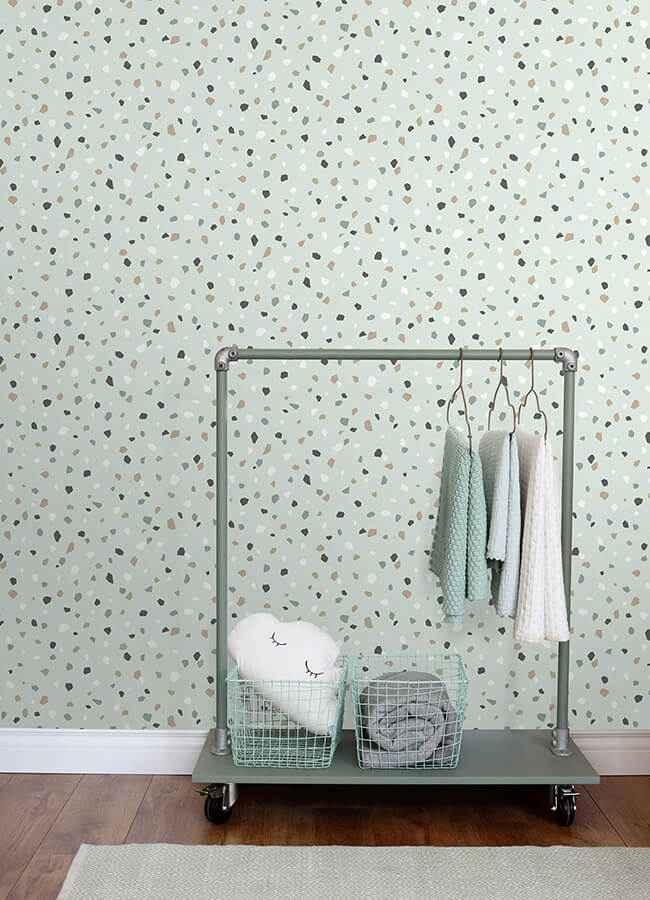 Ona Mint Terrazzo Wallpaper - York Wallcoverings - 4060-139036 - York Wallcoverings Wallpaper