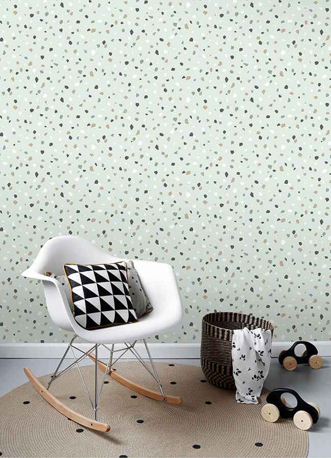 Ona Mint Terrazzo Wallpaper - York Wallcoverings - 4060-139036 - York Wallcoverings Wallpaper