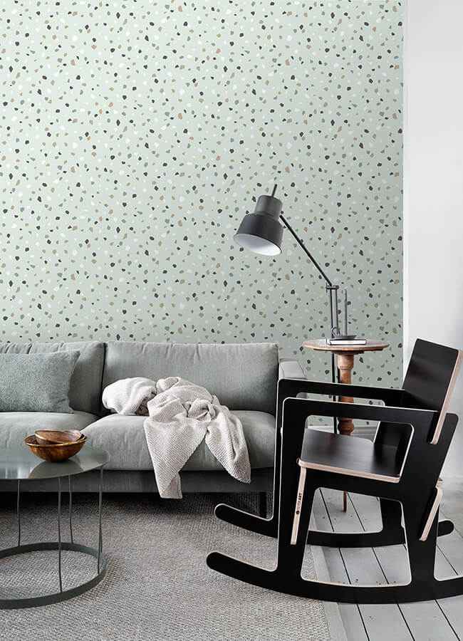 Ona Mint Terrazzo Wallpaper - York Wallcoverings - 4060-139036 - York Wallcoverings Wallpaper