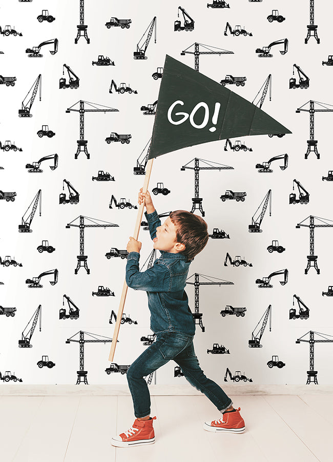 Eowyn Black Cranes Wallpaper - 4060-139263 - York Wallcovering