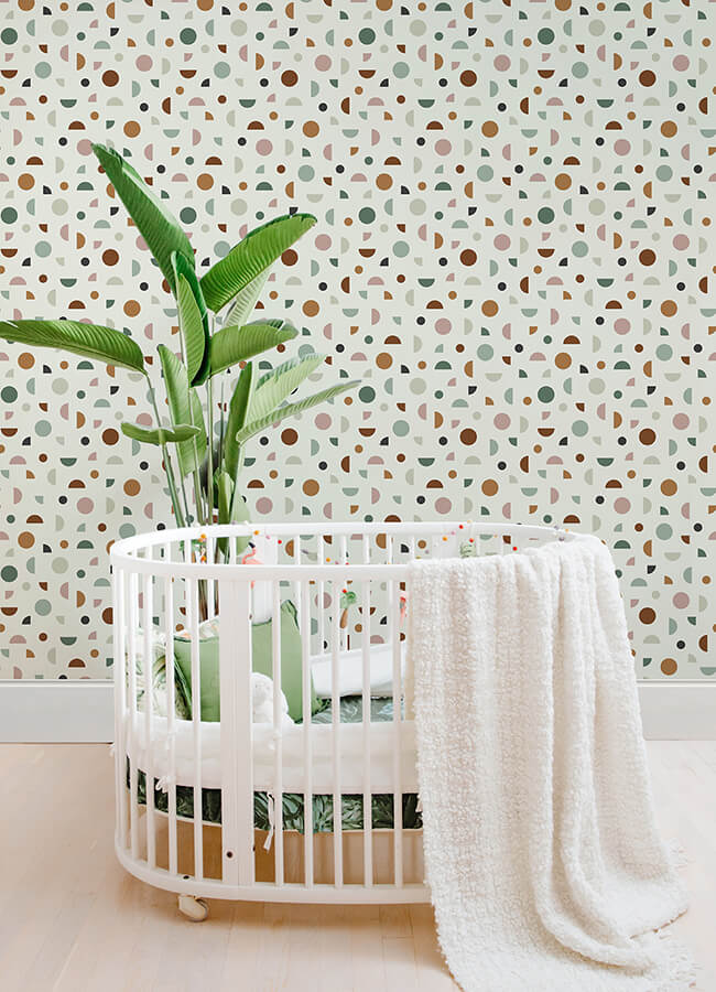 marilee-multicolor-circles-wallpaper-york-wallcoverings-4060-139277 - York Wallcoverings Papel pintado