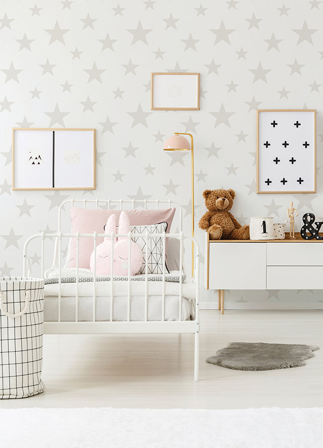 Amira Cream Stars Wallpaper - 4060-347696 - York Wallcovering