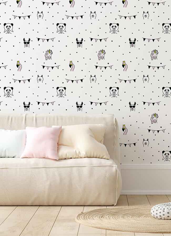Orlow Pink Llama Wallpaper - York Wallcoverings - 4060-381381 - York Wallcoverings Wallpaper