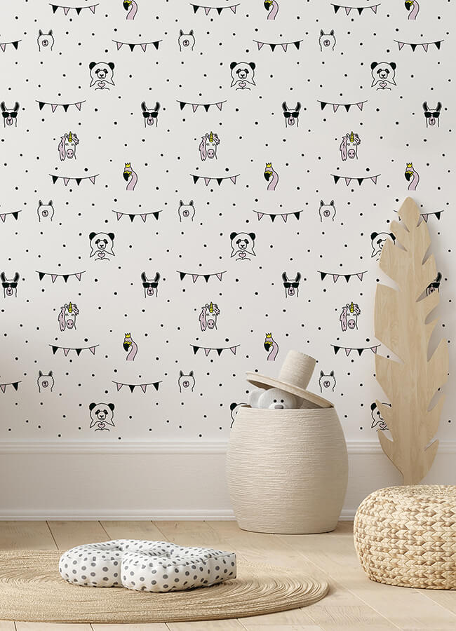 orlow-pink-llama-wallpaper-york-wallcoverings-4060-381381 - York Wallcoverings Wallpaper
