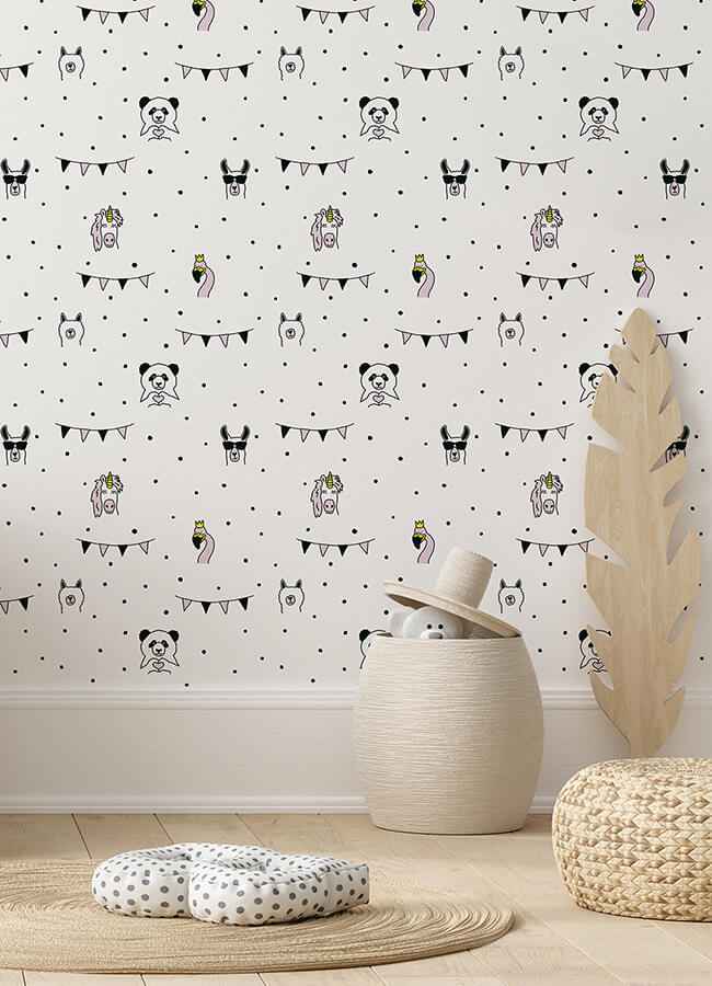 Orlow Pink Llama Wallpaper - York Wallcoverings - 4060-381381 - York Wallcoverings Wallpaper