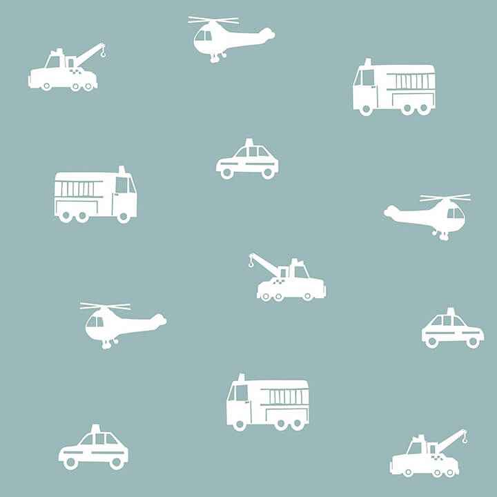 Briony Blue Vehicles Wallpaper - York Wallcoverings - 4060-128864 - York Wallcoverings Wallpaper