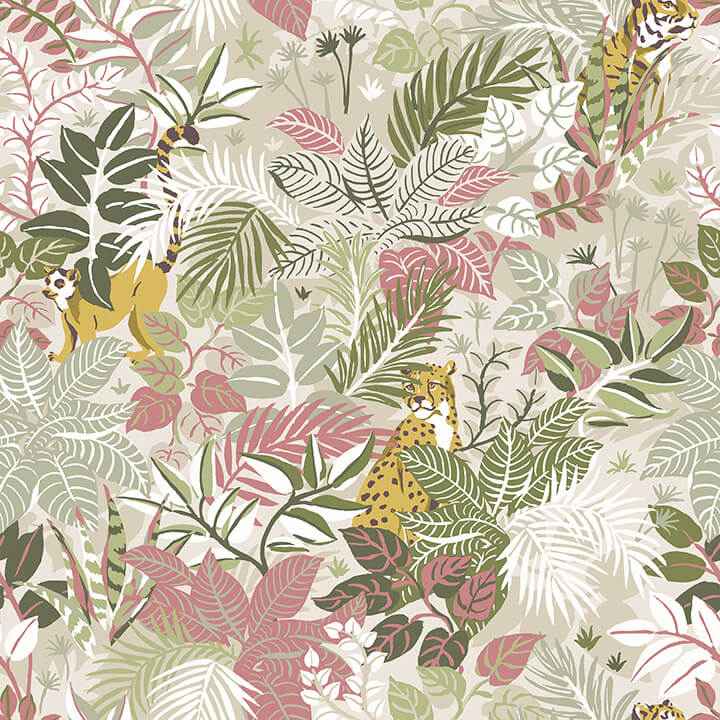 Sand Tropical Oasis Peel and Stick Wallpaper - York Wallcoverings - PFS4815 - York Wallcoverings Wallpaper